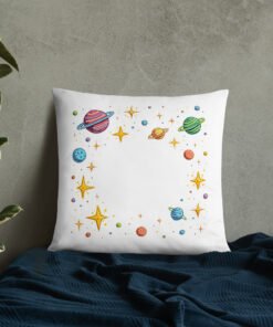 Doodle Space Art – Throw Pillow with Insert
