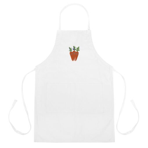 Cheeky Carrot Apron – Fun Cartoon Veggie Design - Image 2