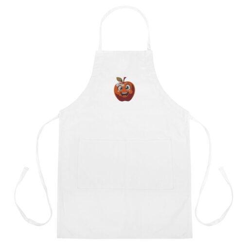 Happy Apple Apron – Sweet & Sassy Cartoon Fruit Design - Image 2