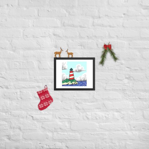 "Morning Beacon" – Framed Lighthouse Wall Art Over Calm Sea - Image 4