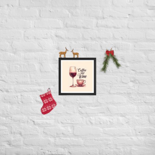 Coffee Until Wine – Framed Wall Art - Image 2