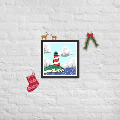 "Morning Beacon" – Framed Lighthouse Wall Art Over Calm Sea - Image 7
