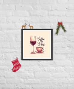 Coffee Until Wine – Framed Wall Art