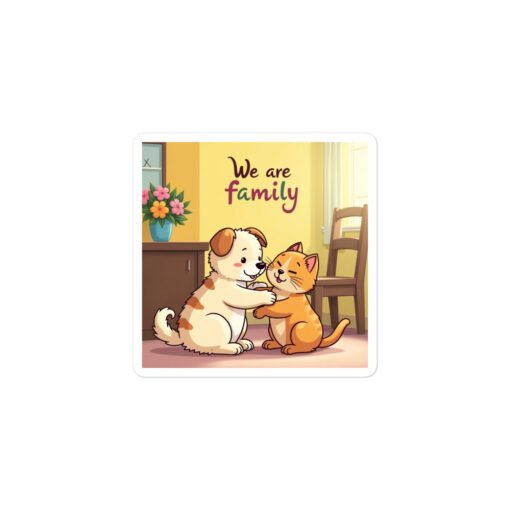 We Are Family – Dog & Cat Vinyl Sticker