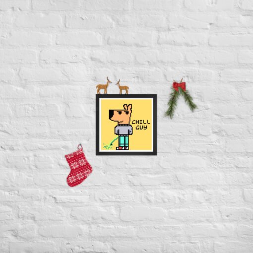 "Chill Guy Leaking" – Framed Meme Wall Art for the Bold & Unbothered - Image 3