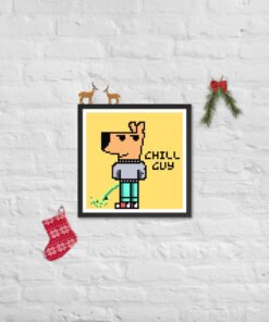 "Chill Guy Leaking" – Framed Meme Wall Art for the Bold & Unbothered