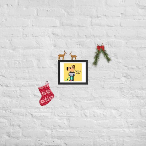 "Chill Guy Leaking" – Framed Meme Wall Art for the Bold & Unbothered - Image 2